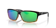 Lentes de Sol Costa Cut L (60-10) con Verde Espejado lente y Coco Desvanecido montura - Enlace de variante