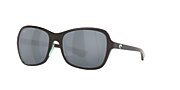 Sunglasses Costa Kare M (54-18) with Gray Silver Mirror lens and Shiny Black Mint Logo frame - Variant link
