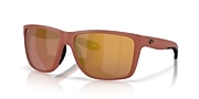 Lunettes de soleil Costa Broadbill II XL XXL (62-15) avec Effet miroir Or verre et Terra Cotta mate monture - Lien de variante