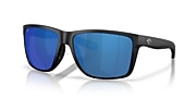 Lunettes de soleil Costa Broadbill II XL XXL (62-15) avec Effet miroir Bleu verre et Noir mat monture - Lien de variante