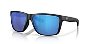 Lunettes de soleil Costa Broadbill II XL XXL (62-15) avec Effet miroir Bleu verre et Noir mat monture - Lien de variante