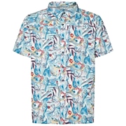 Apparel Tropical Print Green Costa Tropical Print Hybrid Tech Button Down - Lien de variante