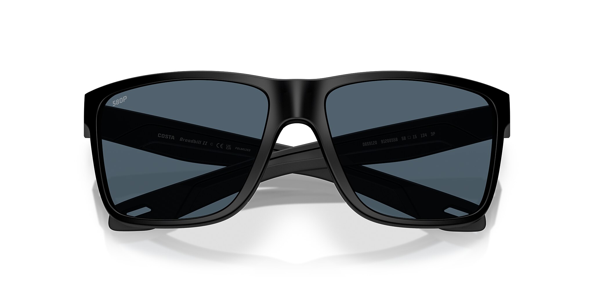 Costa Broadbill II L (58-15) with Gray lenses and Matte Black