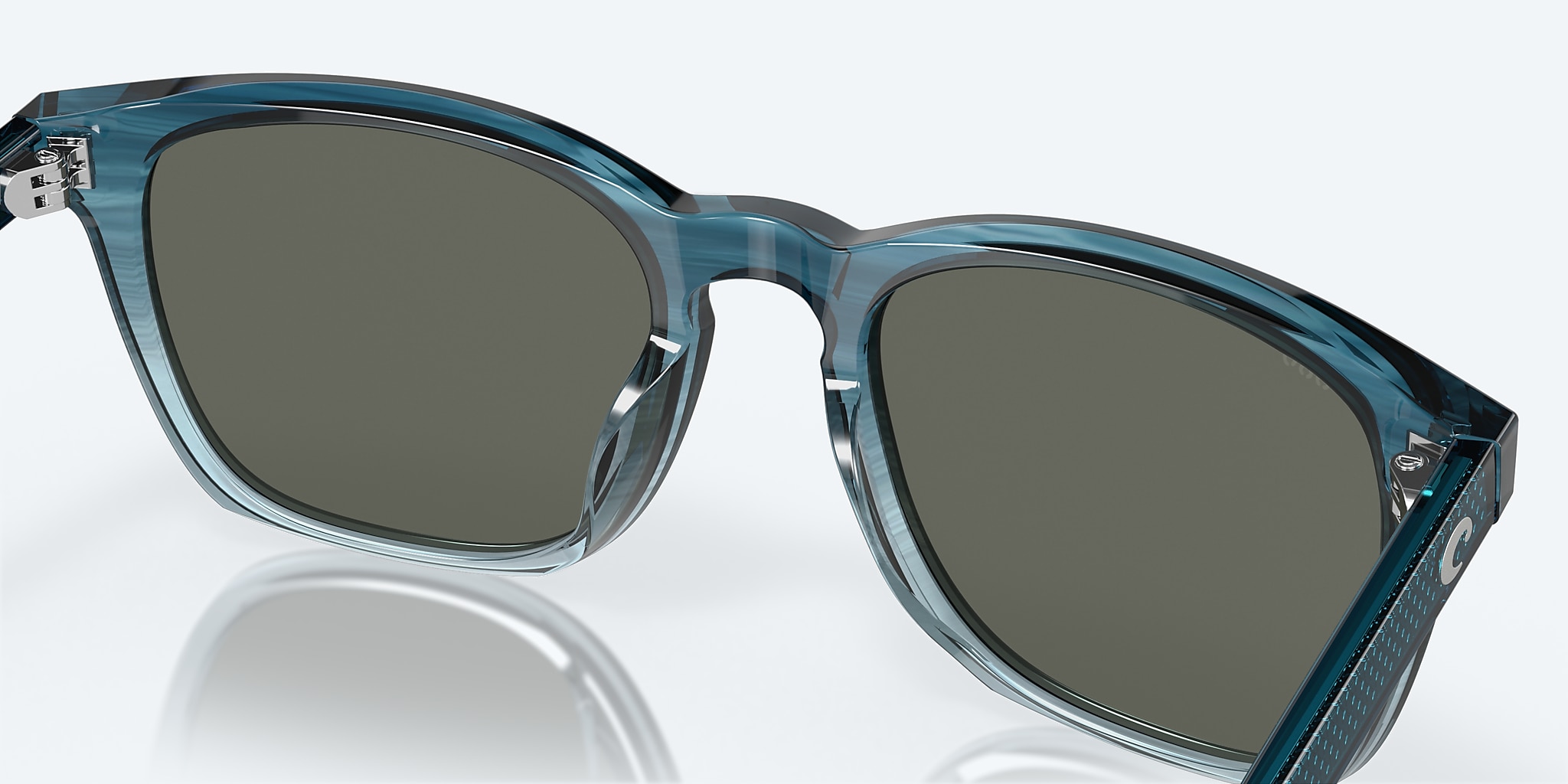 Sunglasses Costa Sullivan M (53-19) with Gray Silver Mirror lens and Shiny Deep Teal Fade frame Image 7 of 7 Sunglasses Costa Sullivan M (53-19) with Gray Silver Mirror lens and Shiny Deep Teal Fade frame Image 7 of 7