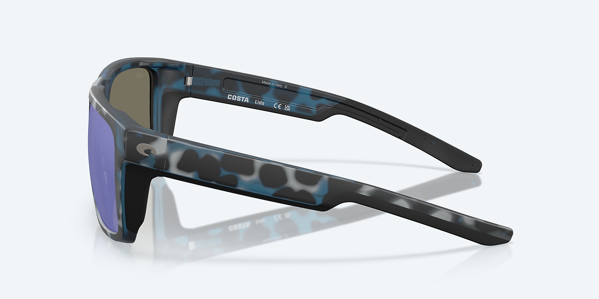 Sunglasses Costa Lido XL (57-16) with Blue Mirror lens and Deep Water Camo frame Image 3 of 7 Sunglasses Costa Lido XL (57-16) with Blue Mirror lens and Deep Water Camo frame Image 3 of 7