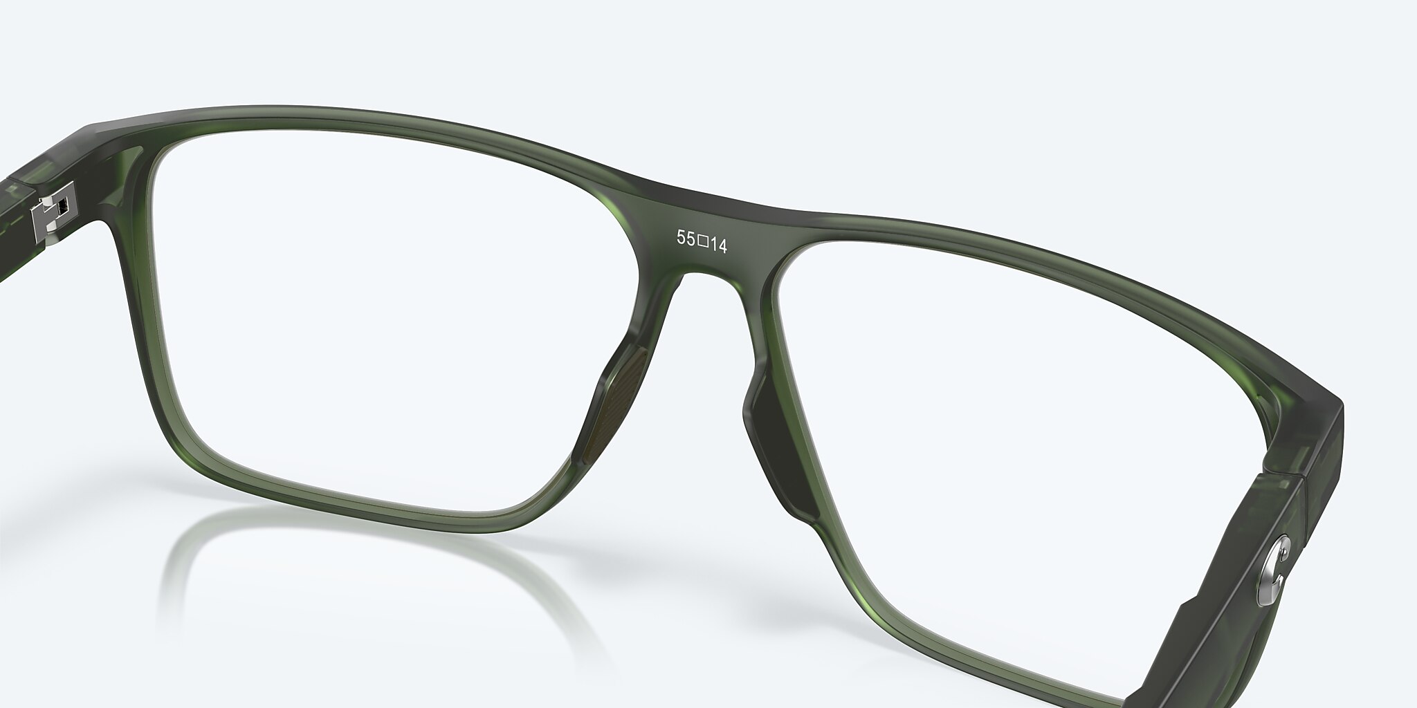 Eyeglasses Costa Ocean Ridge 700 L (57-14) with Demo Lens lens and Matte Algae Green frame Image 7 of 7