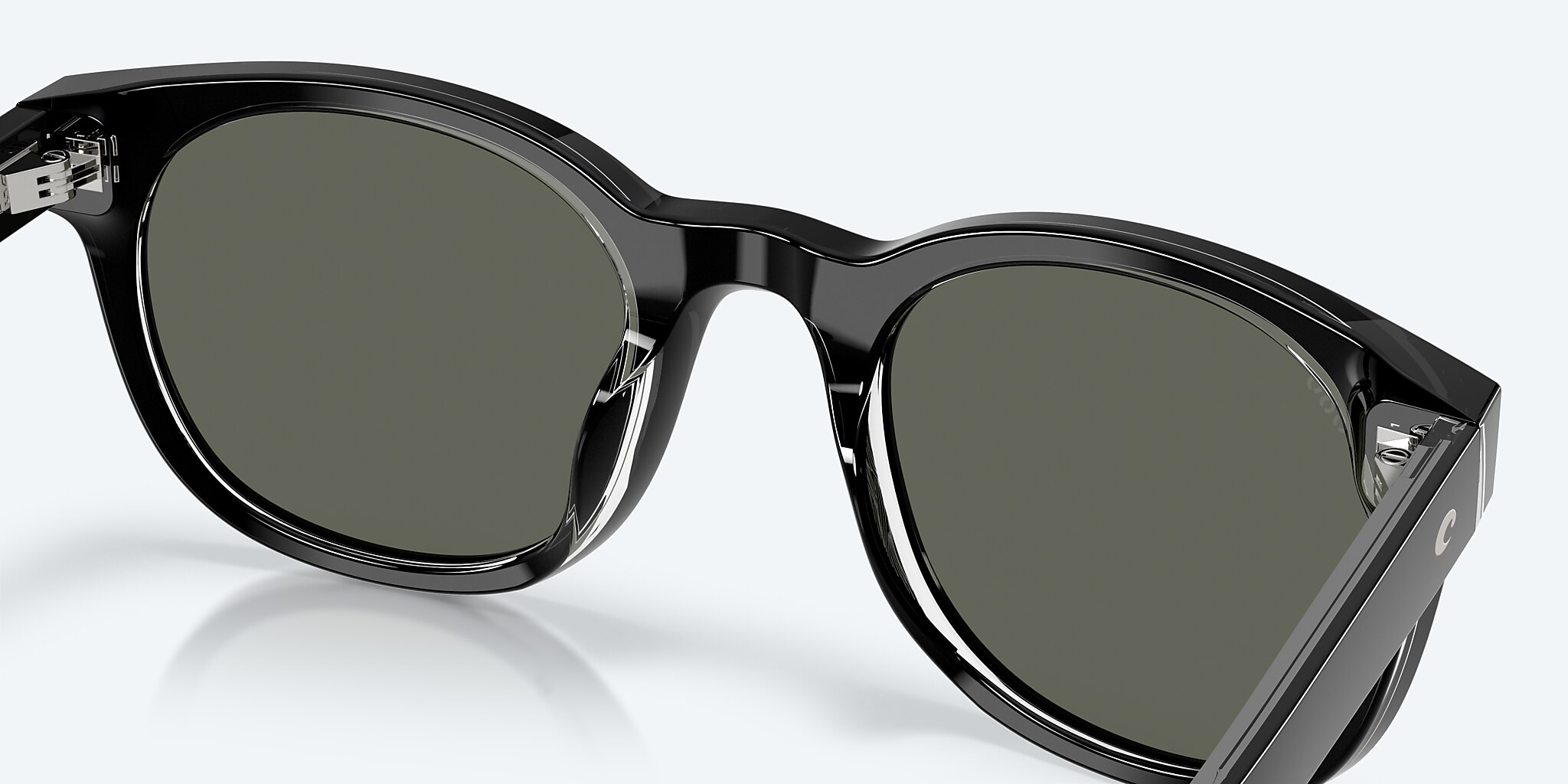 Sunglasses Costa Middles S (51-23) with Gray lens and Black frame Image 7 of 8