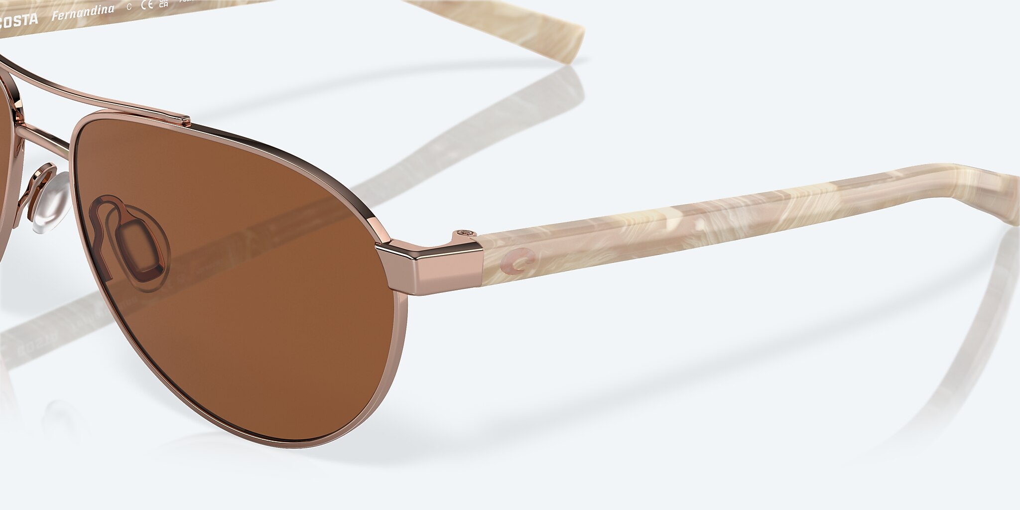 Lentes de Sol Costa Fernandina S (57-15) con Cobre lente y Oro Rosa montura Imagen 6 de 7