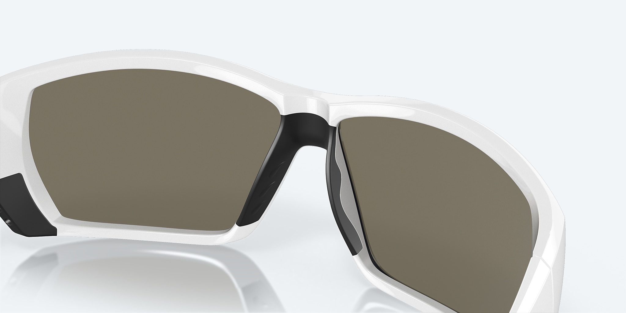 Sunglasses Costa Tuna Alley XL (62-11) with Blue Mirror lens and White frame Image 7 of 7 Sunglasses Costa Tuna Alley XL (62-11) with Blue Mirror lens and White frame Image 7 of 7