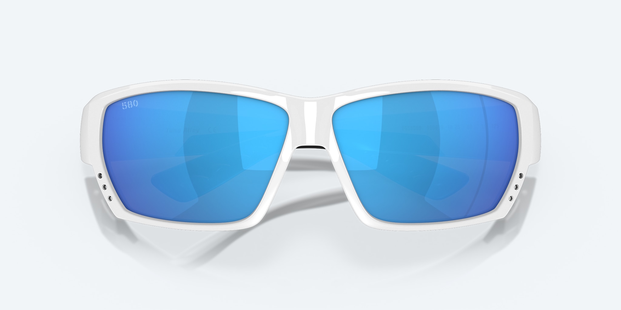 Sunglasses Costa Tuna Alley XL (62-11) with Blue Mirror lens and White frame Image 5 of 7 Sunglasses Costa Tuna Alley XL (62-11) with Blue Mirror lens and White frame Image 5 of 7