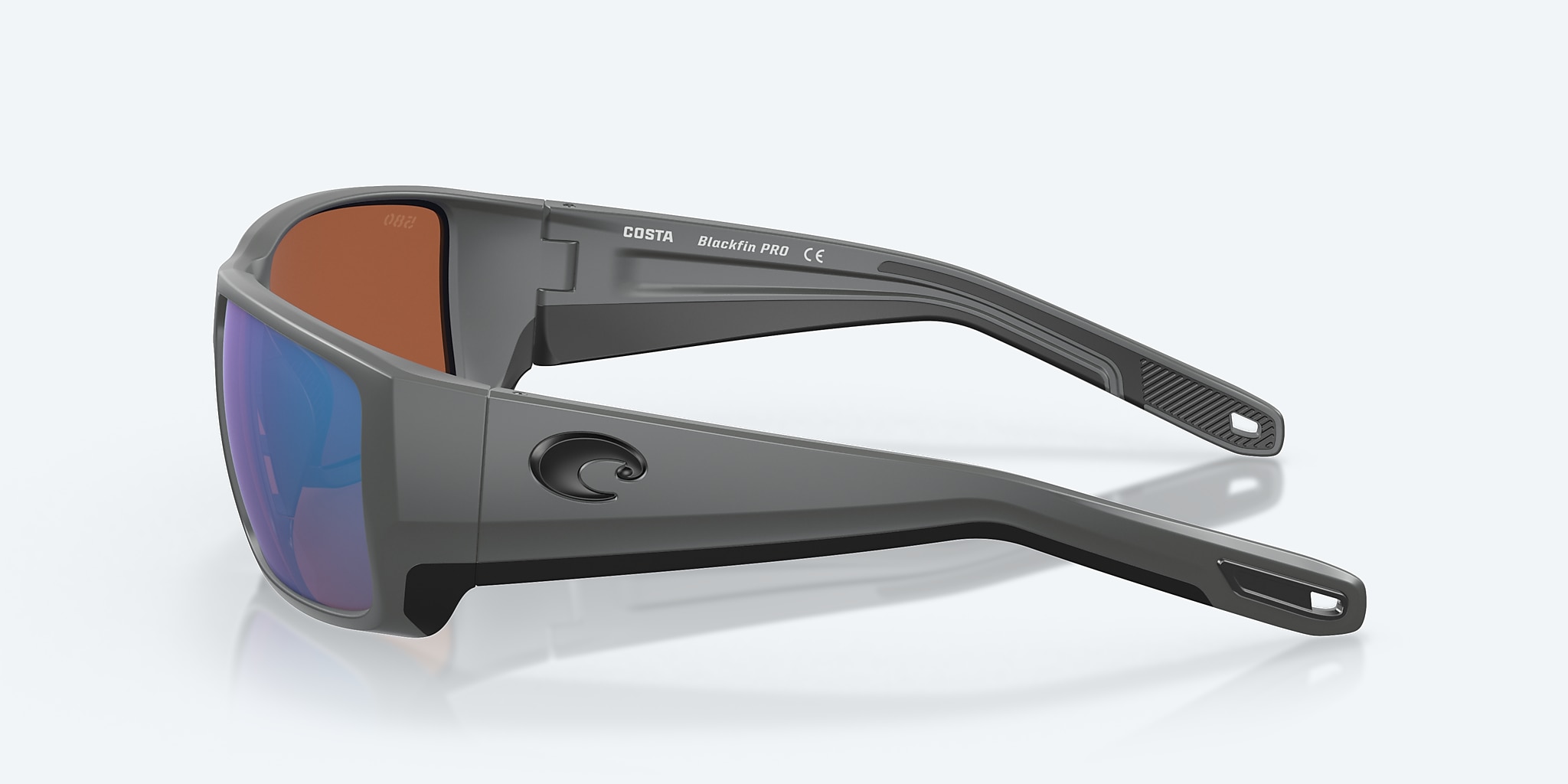 Sunglasses Costa Blackfin PRO L (60-16) with Green Mirror lens and Matte Gray frame Image 3 of 7 Sunglasses Costa Blackfin PRO L (60-16) with Green Mirror lens and Matte Gray frame Image 3 of 7