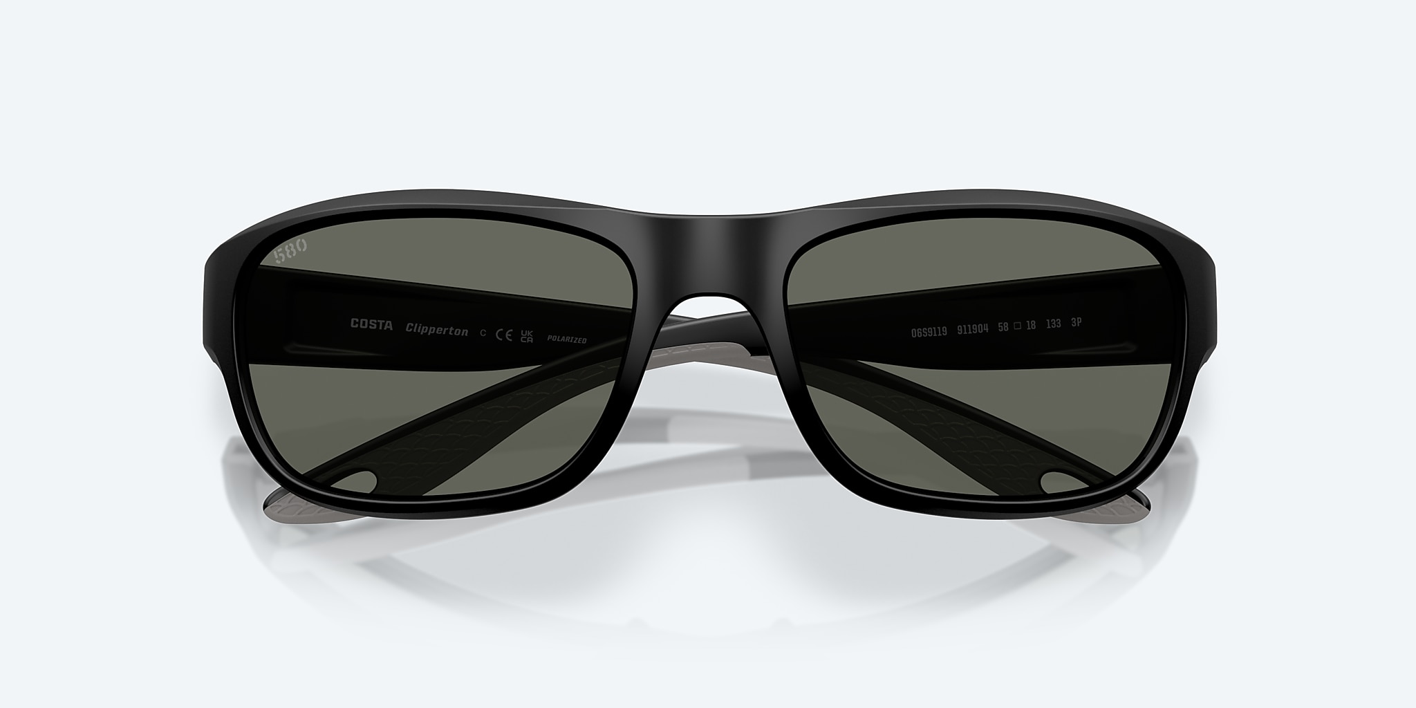 Sunglasses Costa Clipperton M (58-18) with Gray lens and Matte Black frame Image 5 of 7 Sunglasses Costa Clipperton M (58-18) with Gray lens and Matte Black frame Image 5 of 7