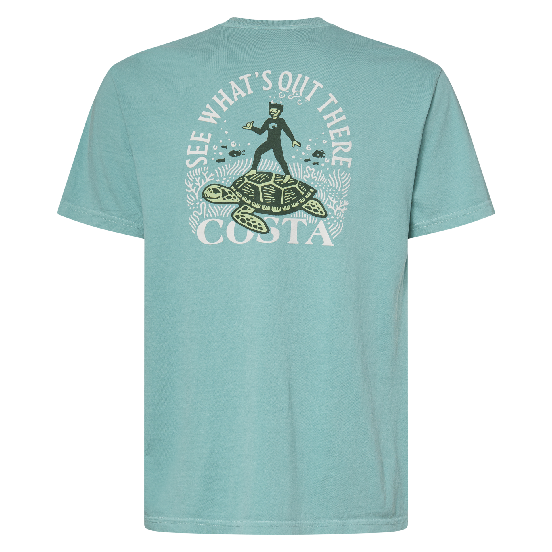 Costa Men's Turtle Surfin Shirt, in Seafoam, Size Medium | by West Marine