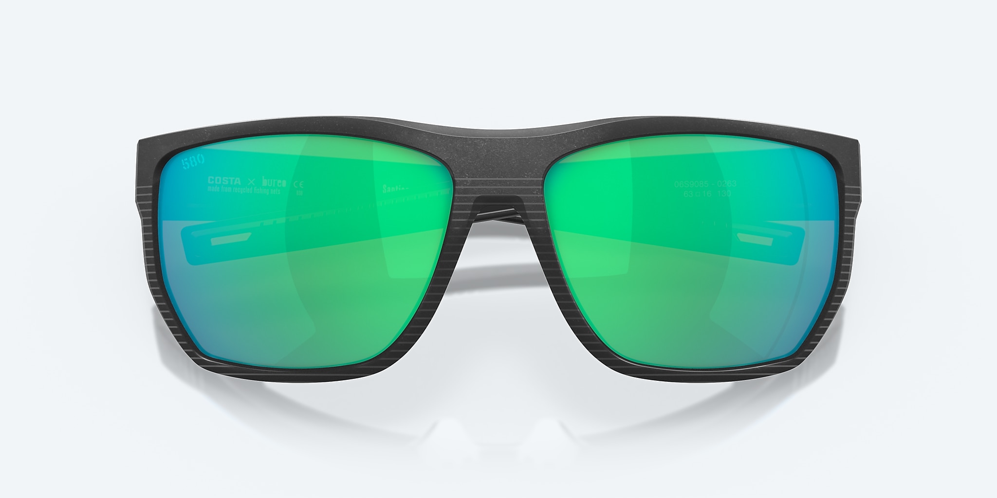 Sunglasses Costa Santiago L (63-16) with Green Mirror lens and Net Black frame Image 5 of 7 Sunglasses Costa Santiago L (63-16) with Green Mirror lens and Net Black frame Image 5 of 7