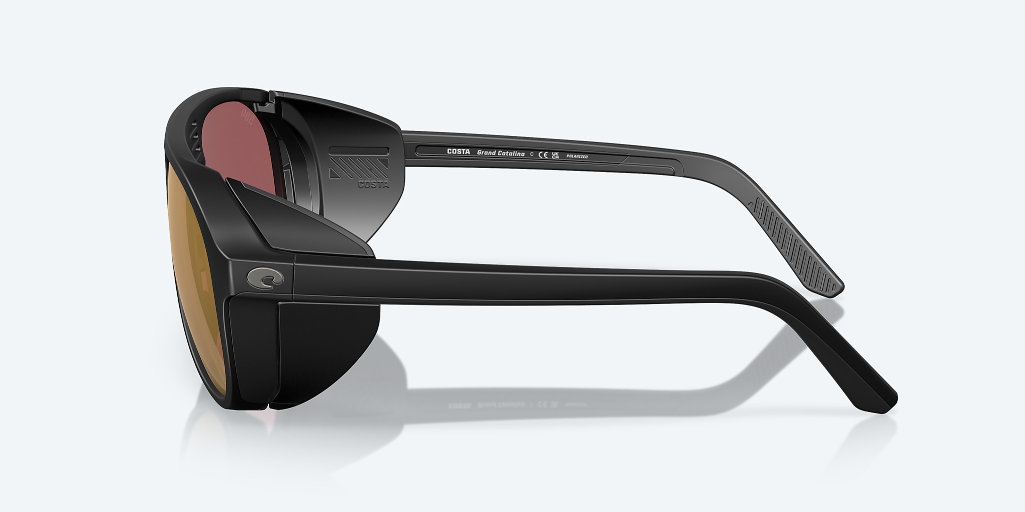Sunglasses Costa Grand Catalina XL (59-15) with Gold Mirror lens and Matte Black frame Image 4 of 9 Sunglasses Costa Grand Catalina XL (59-15) with Gold Mirror lens and Matte Black frame Image 4 of 9