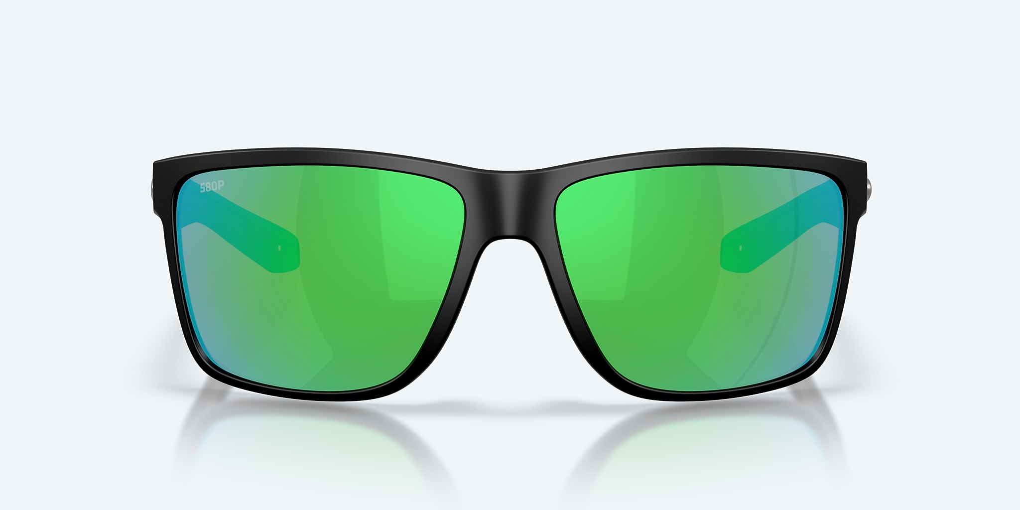 Sunglasses Costa Broadbill II XL XXL (62-15) with Green Mirror lens and Matte Black frame Image 2 of 8