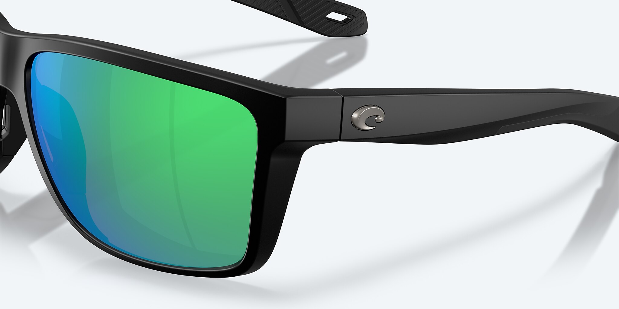 Sunglasses Costa Broadbill II XL XXL (62-15) with Green Mirror lens and Matte Black frame Image 6 of 8