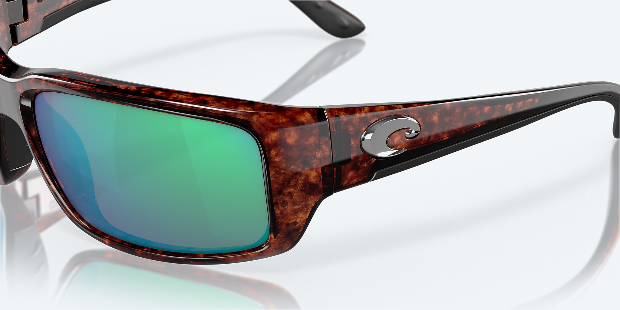 Lunettes de soleil Costa Fantail M (59-14) avec Effet miroir Vert verre et Écaille monture Image 6 de 7 Lunettes de soleil Costa Fantail M (59-14) avec Effet miroir Vert verre et Écaille monture Image 6 de 7