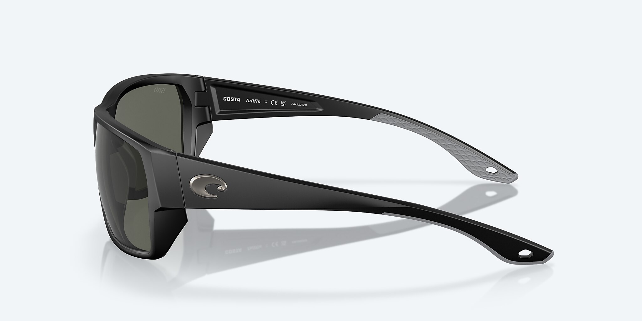 Sunglasses Costa Tailfin M (60-17) with Gray lens and Matte Black frame Image 3 of 7 Sunglasses Costa Tailfin M (60-17) with Gray lens and Matte Black frame Image 3 of 7