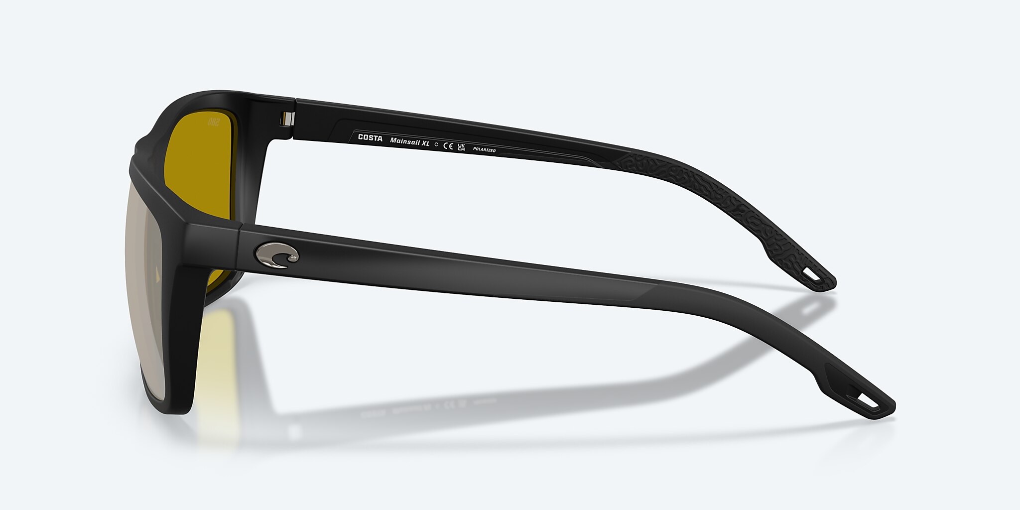 Lunettes de soleil Costa Mainsail XL XXL (59-18) avec Sunrise Argent effet miroir verre et Noir mat monture Image 3 de 8