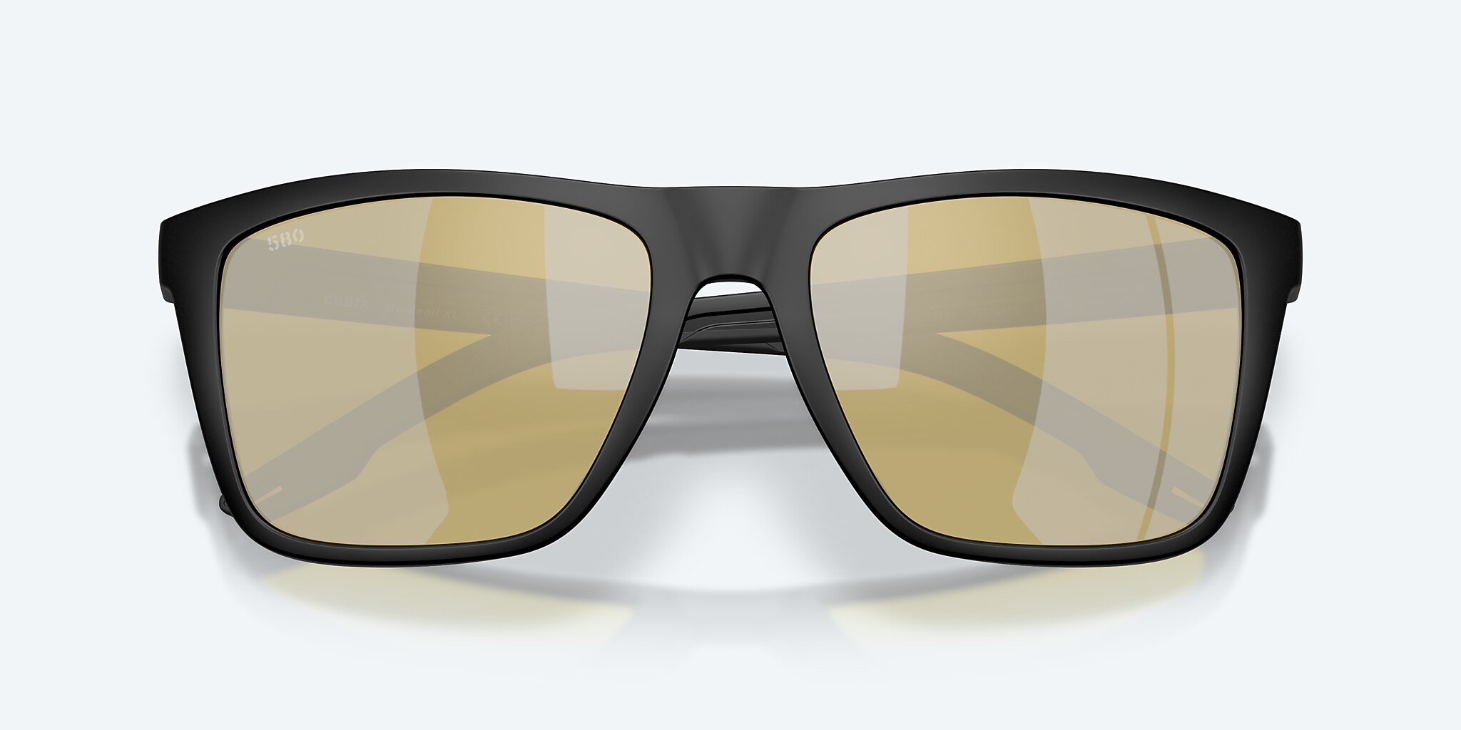 Lunettes de soleil Costa Mainsail XL XXL (59-18) avec Sunrise Argent effet miroir verre et Noir mat monture Image 5 de 8