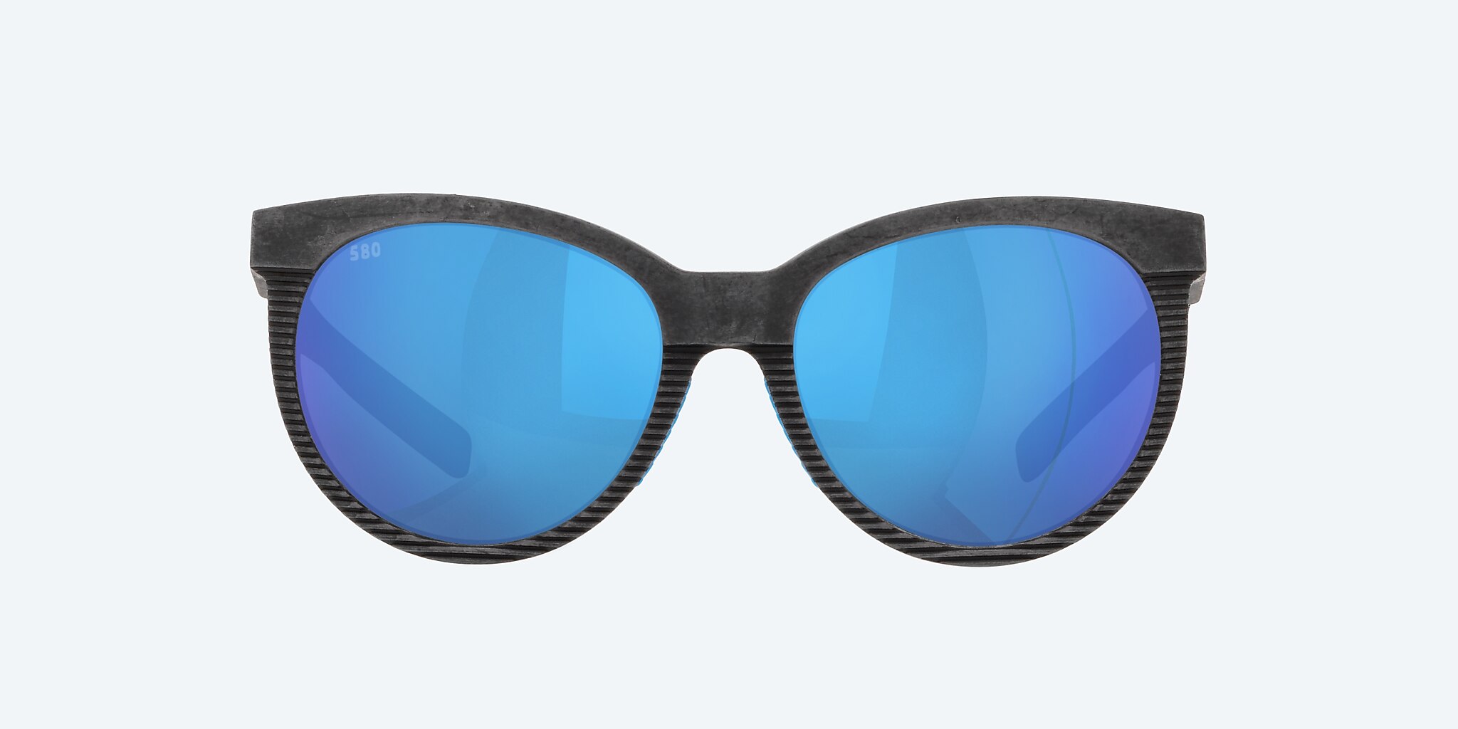 Sunglasses Costa Victoria S (56-19) with Blue Mirror lens and Net Gray With Blue Rubber frame Image 2 of 4