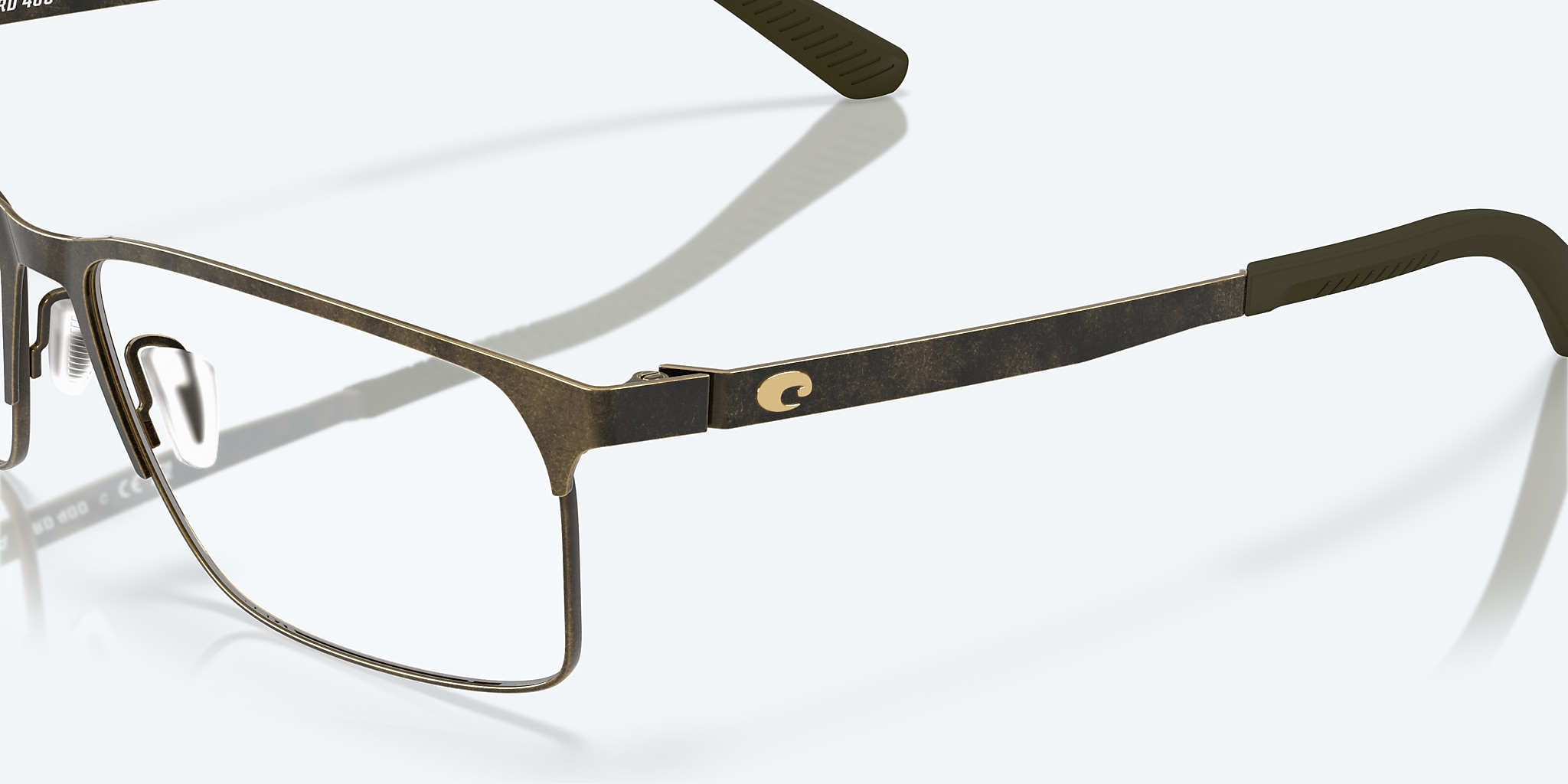 Eyeglasses Costa Bimini Road 400 S (54-14) with DEMO LENS lens and Weathered Brass frame Image 6 of 7 Eyeglasses Costa Bimini Road 400 S (54-14) with DEMO LENS lens and Weathered Brass frame Image 6 of 7