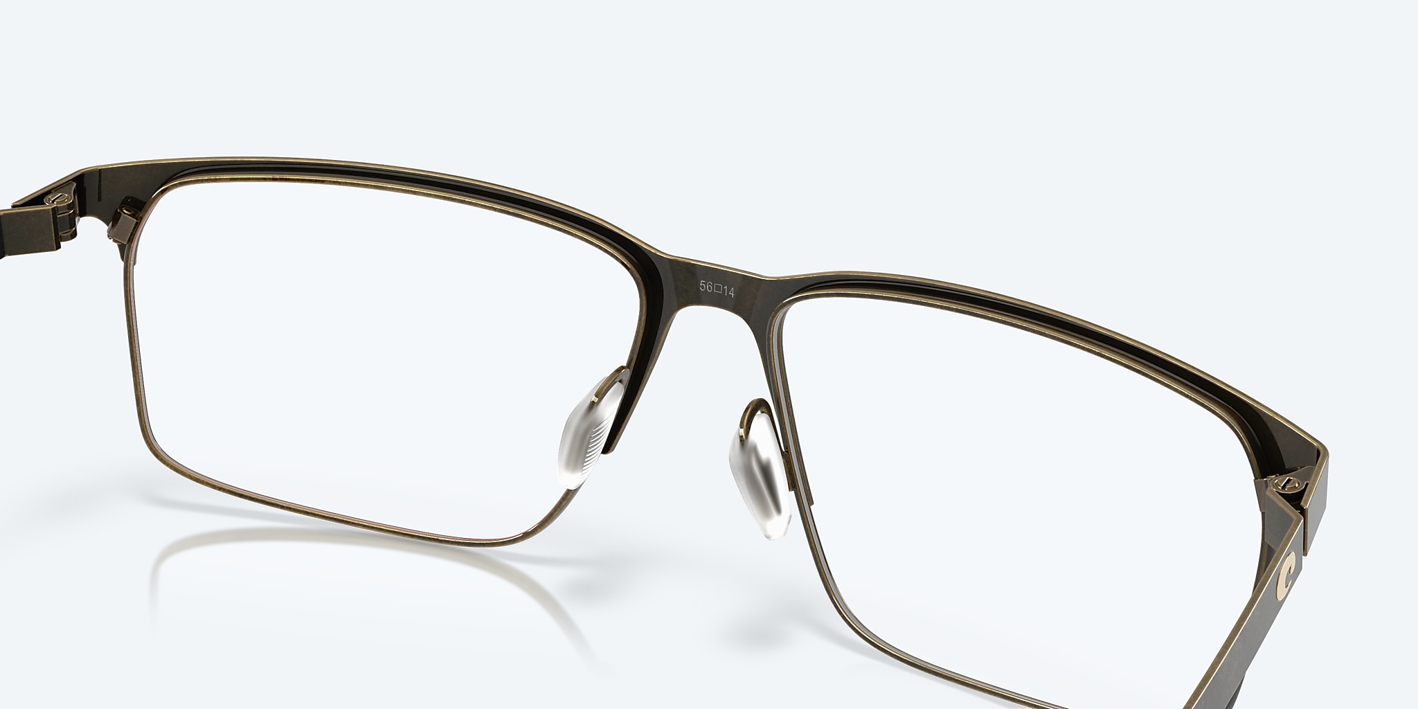 Eyeglasses Costa Bimini Road 400 S (54-14) with DEMO LENS lens and Weathered Brass frame Image 7 of 7 Eyeglasses Costa Bimini Road 400 S (54-14) with DEMO LENS lens and Weathered Brass frame Image 7 of 7