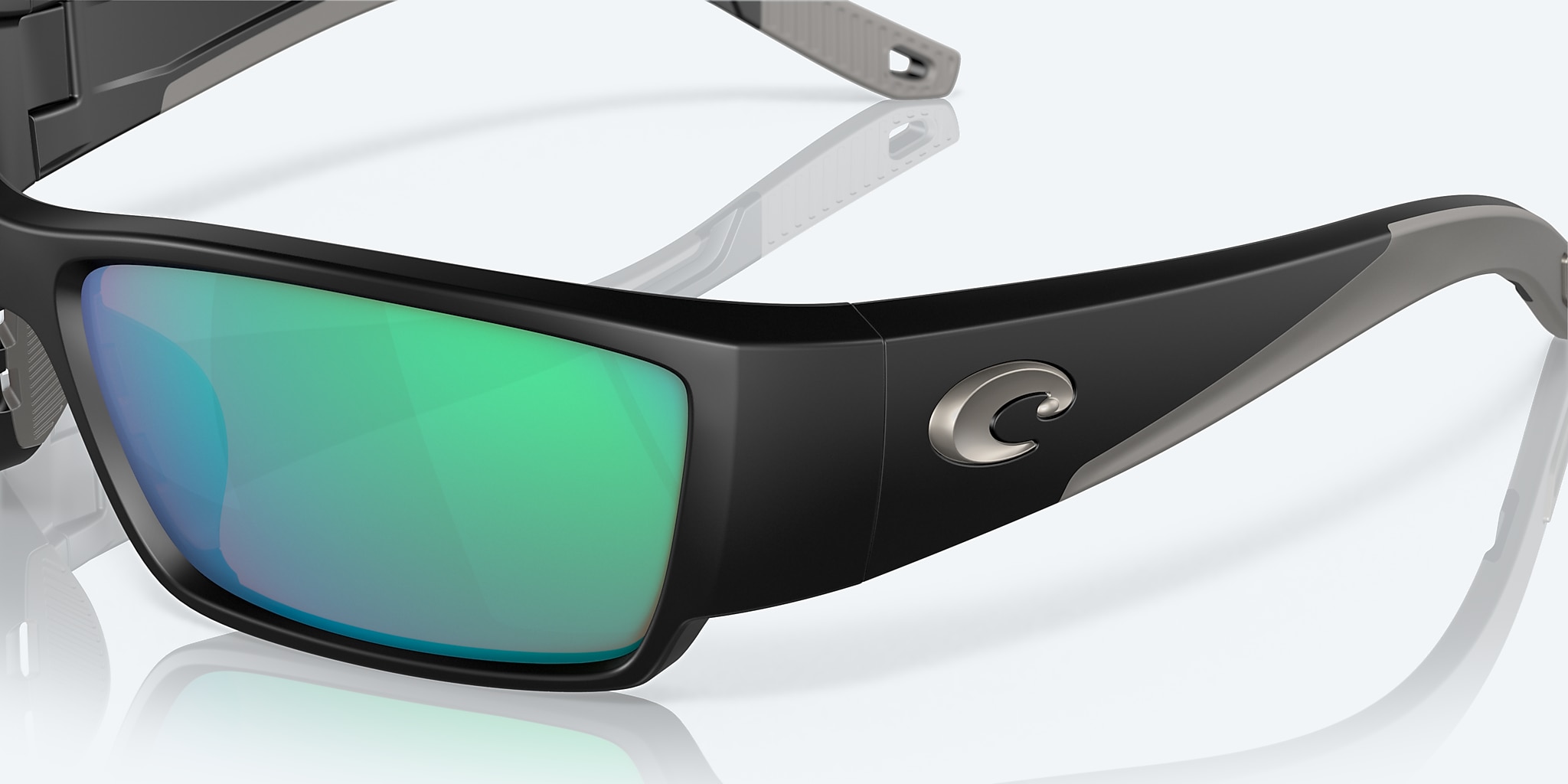 Sunglasses Costa Corbina PRO XL (61-18) with Green Mirror lens and Matte Black frame Image 6 of 7 Sunglasses Costa Corbina PRO XL (61-18) with Green Mirror lens and Matte Black frame Image 6 of 7