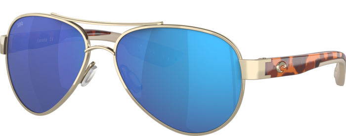 Costa Loreto M (56-14) with Blue Mirror lenses and Rose Gold frame