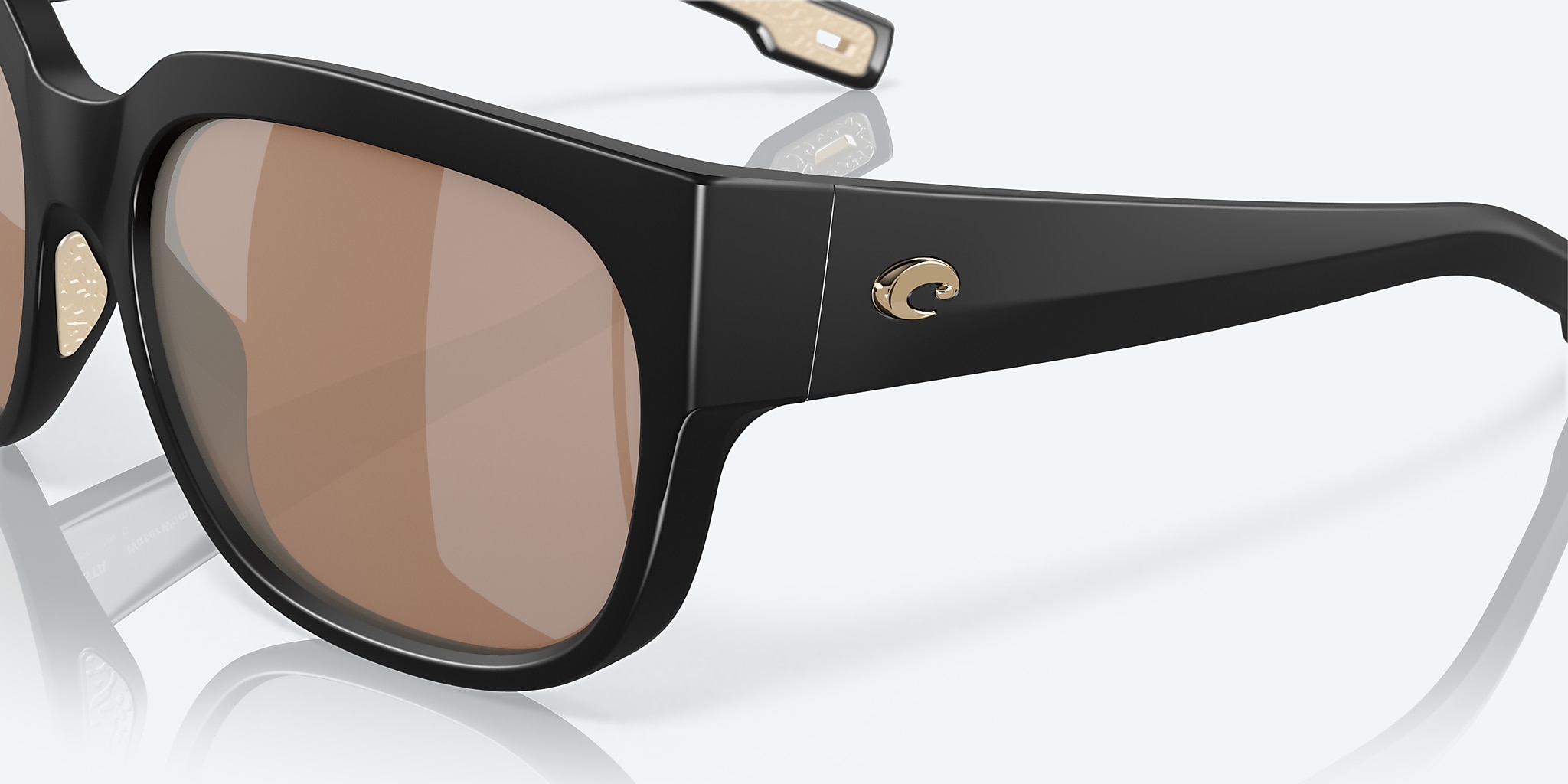 Lunettes de soleil Costa Waterwoman 2 XL (58-18) avec Miroir Argent et cuivre verre et Noir mat monture Image 6 de 7 Lunettes de soleil Costa Waterwoman 2 XL (58-18) avec Miroir Argent et cuivre verre et Noir mat monture Image 6 de 7