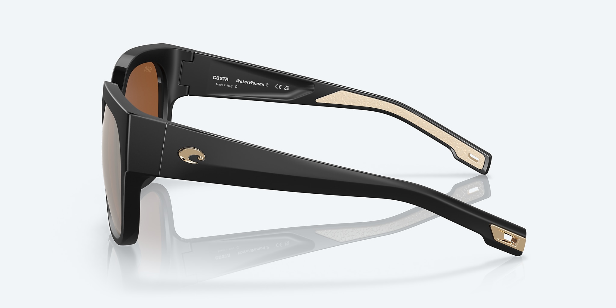 Lunettes de soleil Costa Waterwoman 2 XL (58-18) avec Miroir Argent et cuivre verre et Noir mat monture Image 3 de 7 Lunettes de soleil Costa Waterwoman 2 XL (58-18) avec Miroir Argent et cuivre verre et Noir mat monture Image 3 de 7