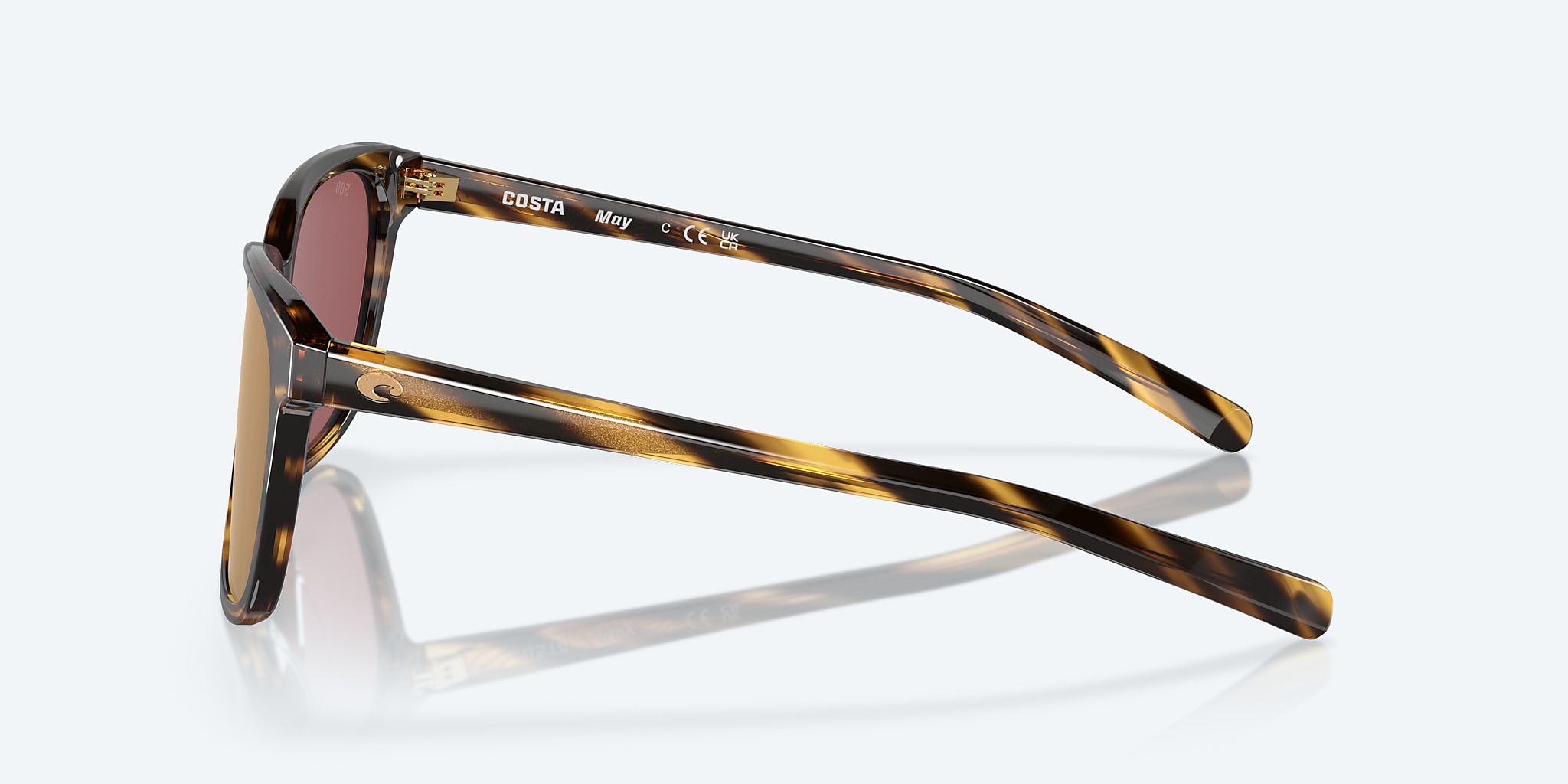 Sunglasses Costa May M (57-15) with Gold Mirror lens and Tortoise frame Image 3 of 7 Sunglasses Costa May M (57-15) with Gold Mirror lens and Tortoise frame Image 3 of 7