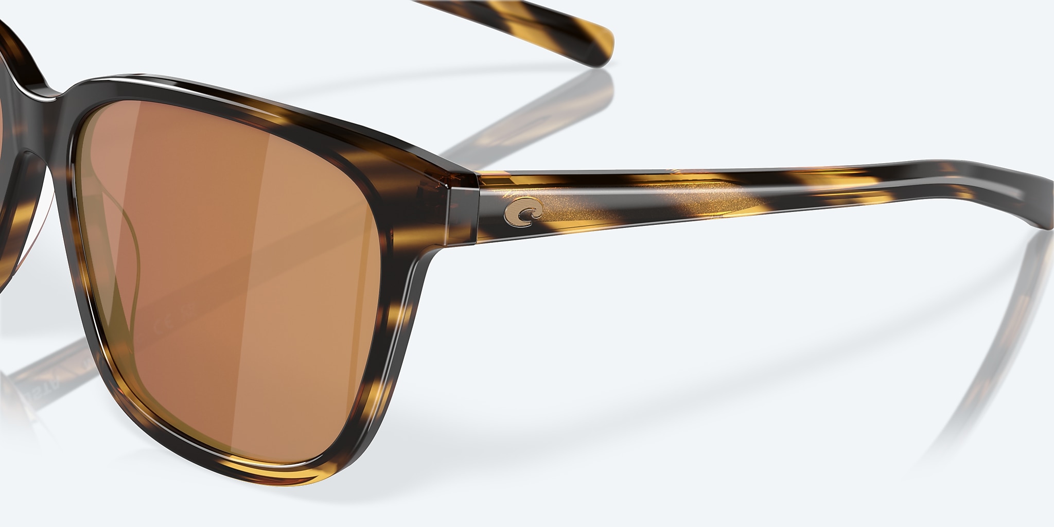 Sunglasses Costa May M (57-15) with Gold Mirror lens and Tortoise frame Image 6 of 7 Sunglasses Costa May M (57-15) with Gold Mirror lens and Tortoise frame Image 6 of 7