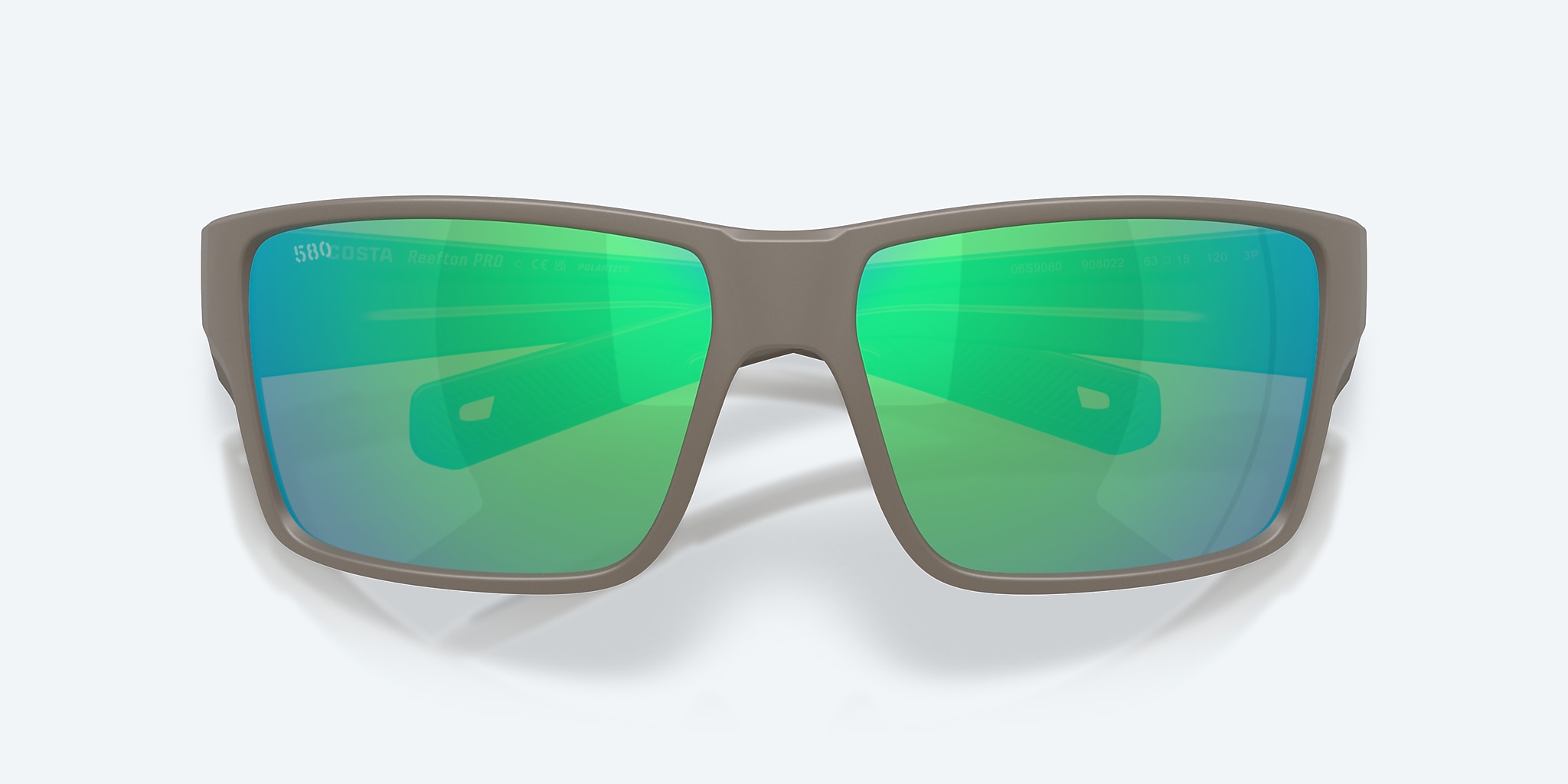 Sunglasses Costa Reefton PRO XL (63-15) with Green Mirror lens and Olive Shale frame Image 5 of 7