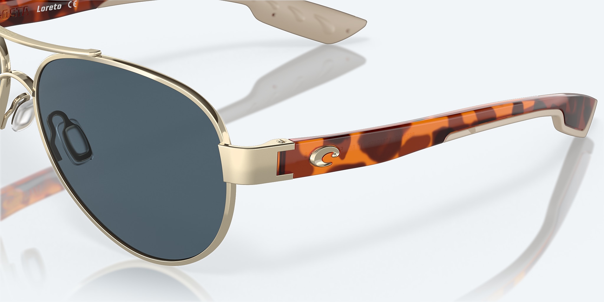Sunglasses Costa Loreto M (56-14) with Gray lens and Rose Gold frame Image 6 of 7 Sunglasses Costa Loreto M (56-14) with Gray lens and Rose Gold frame Image 6 of 7