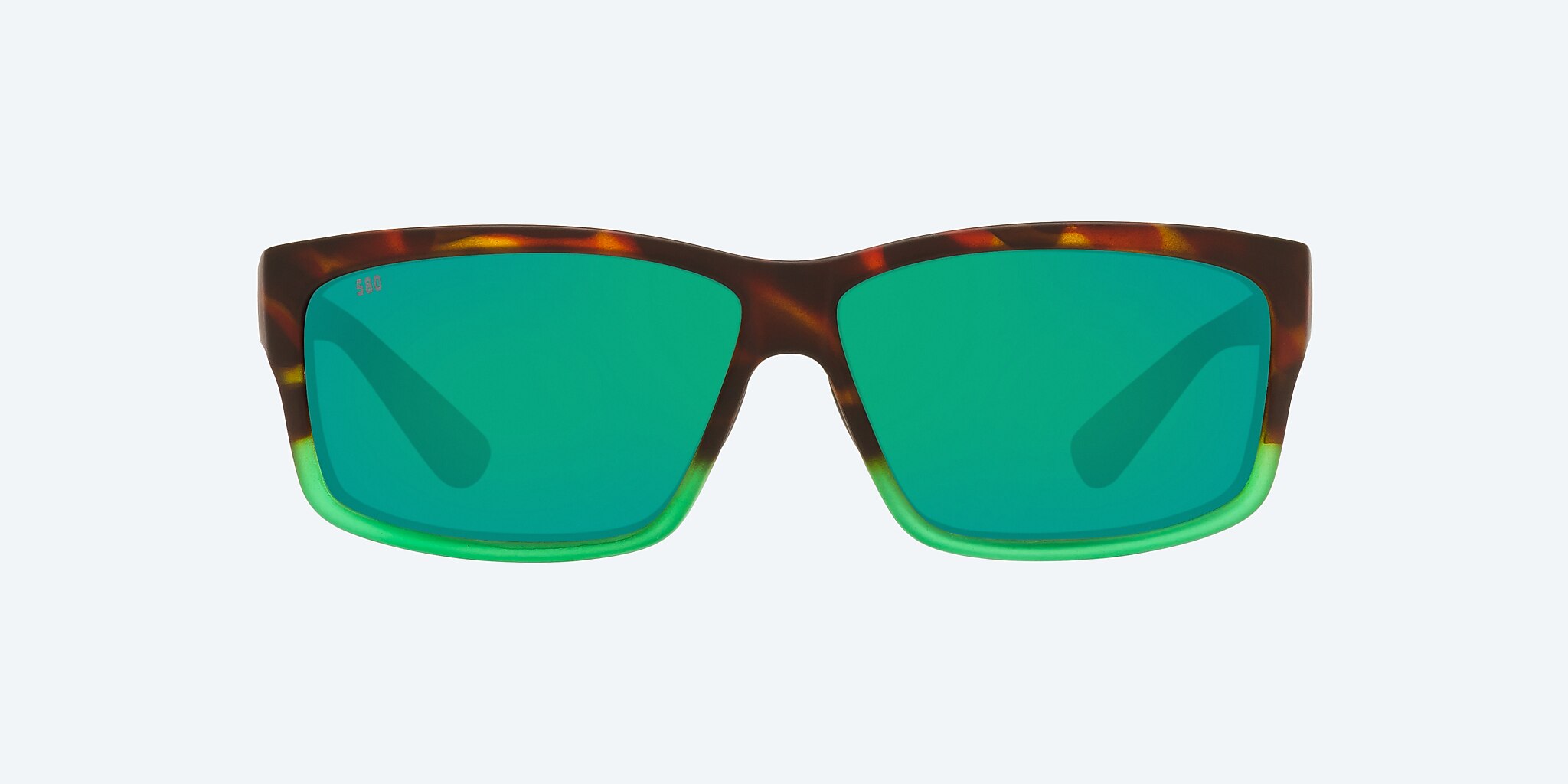 Sunglasses Costa Cut L (60-10) with Green Mirror lens and Matte Tortuga Fade frame Image 2 of 4