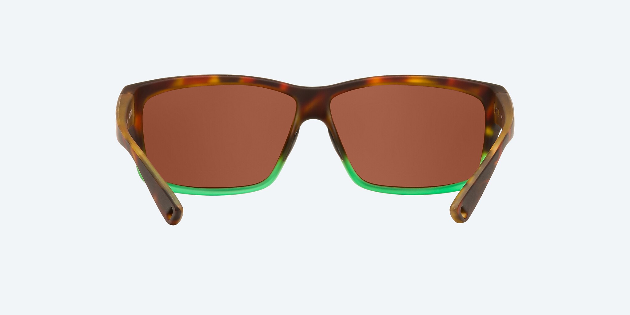 Sunglasses Costa Cut L (60-10) with Green Mirror lens and Matte Tortuga Fade frame Image 4 of 4
