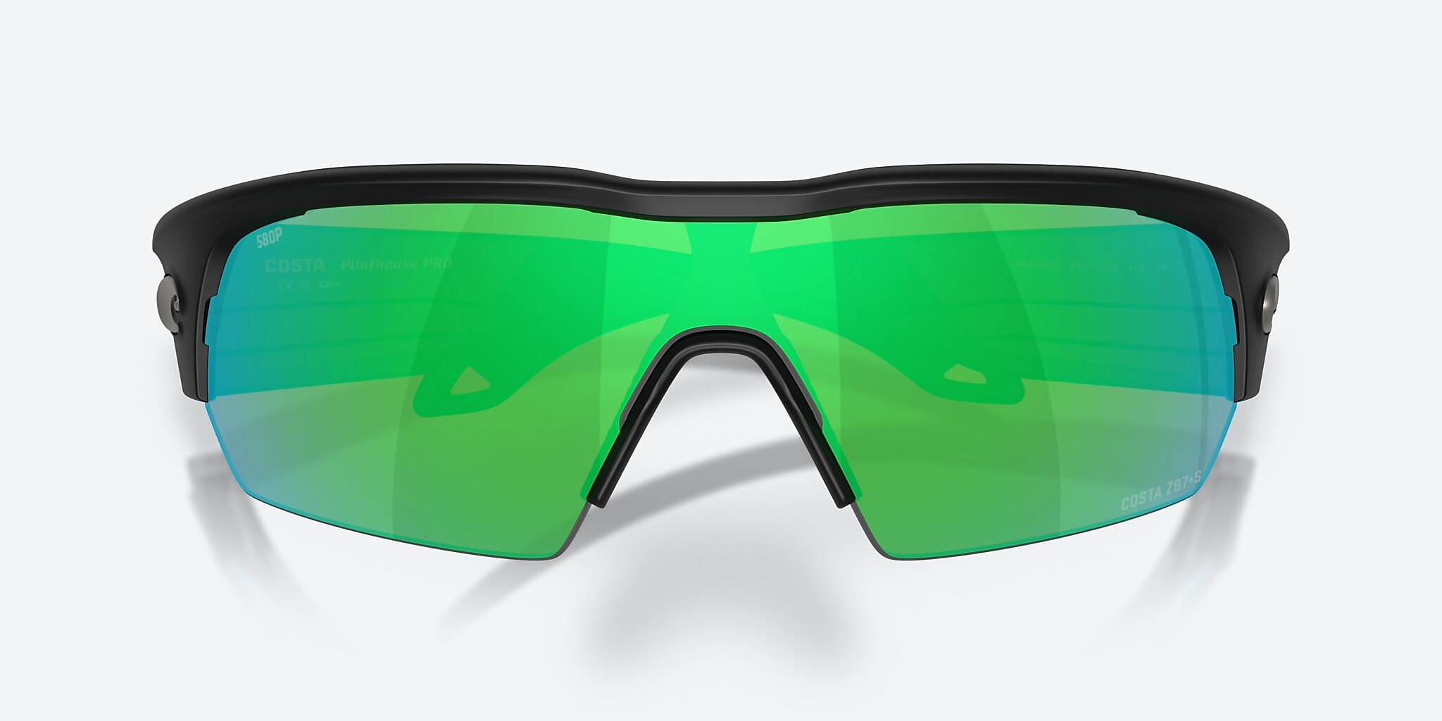 Sunglasses Costa Pilothouse PRO XXL (35-135) with Green Mirror lens and Matte Black frame Image 5 of 7