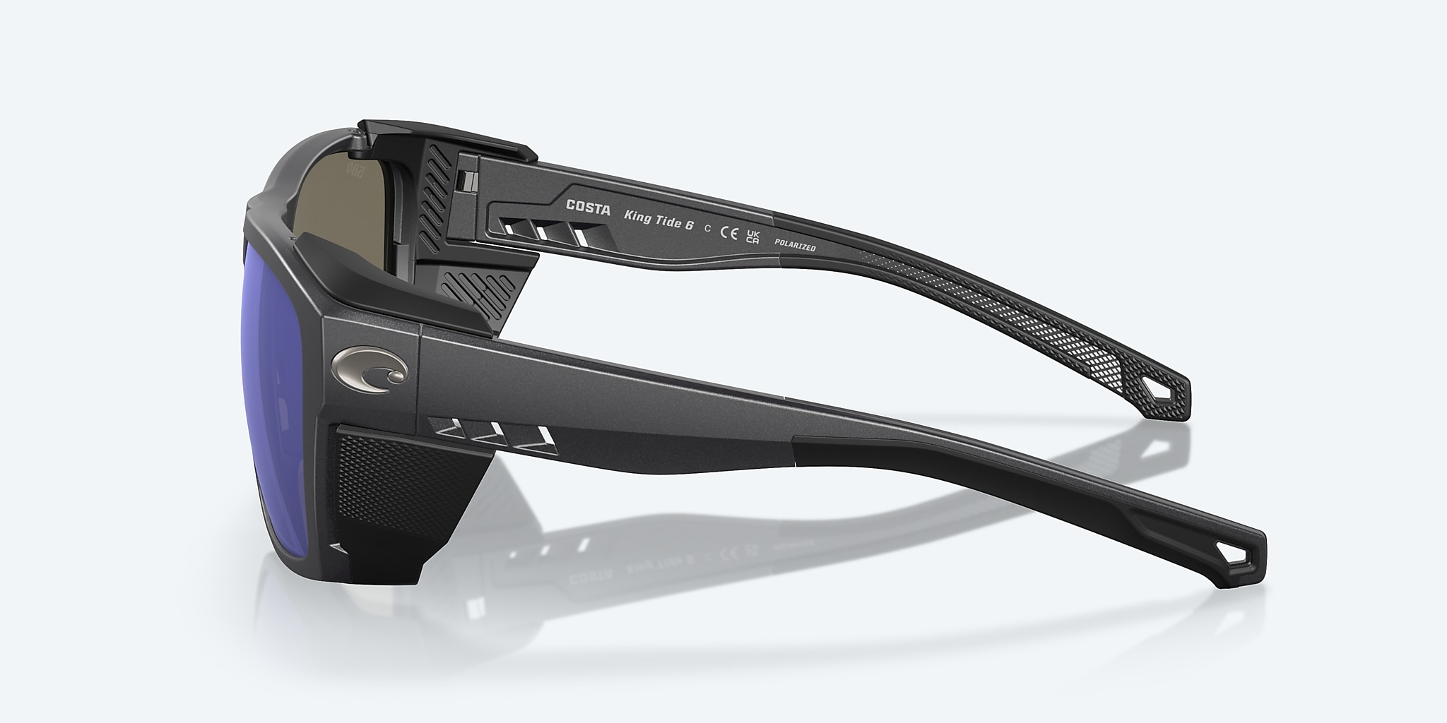 Sunglasses Costa King Tide 6 XL (58-17) with Blue Mirror lens and Black Pearl frame Image 3 of 7 Sunglasses Costa King Tide 6 XL (58-17) with Blue Mirror lens and Black Pearl frame Image 3 of 7