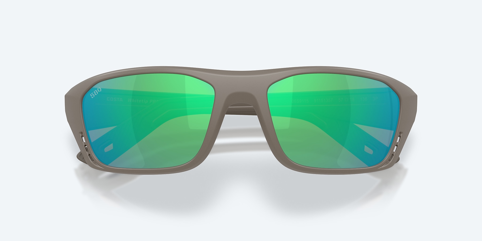 Sunglasses Costa Whitetip PRO M (57-18) with Green Mirror lens and Olive Shale frame Image 5 of 7