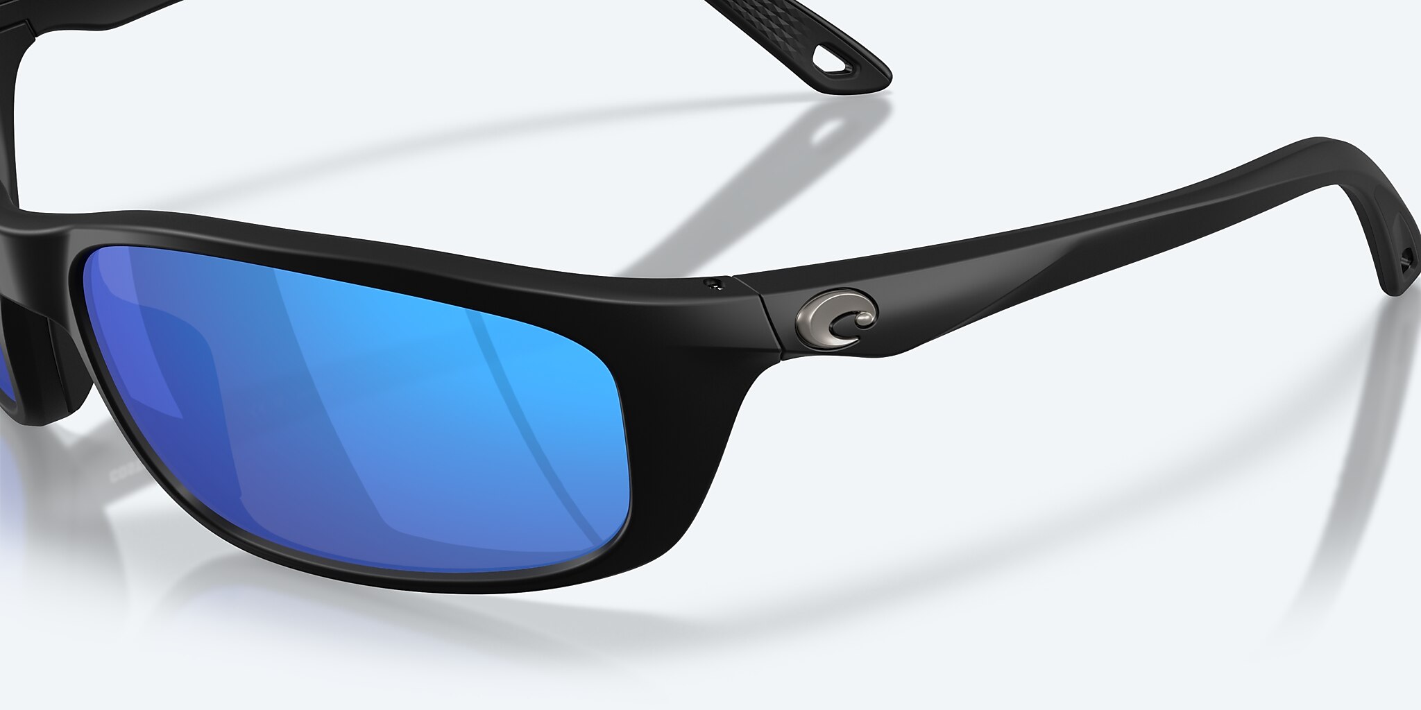 Sunglasses Costa Brine II M (59-17) with Blue Mirror lens and Matte Black frame Image 6 of 8
