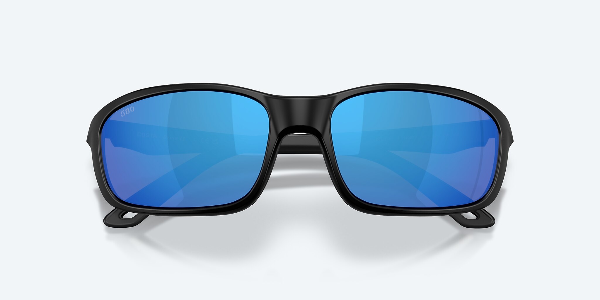 Sunglasses Costa Brine II M (59-17) with Blue Mirror lens and Matte Black frame Image 5 of 8