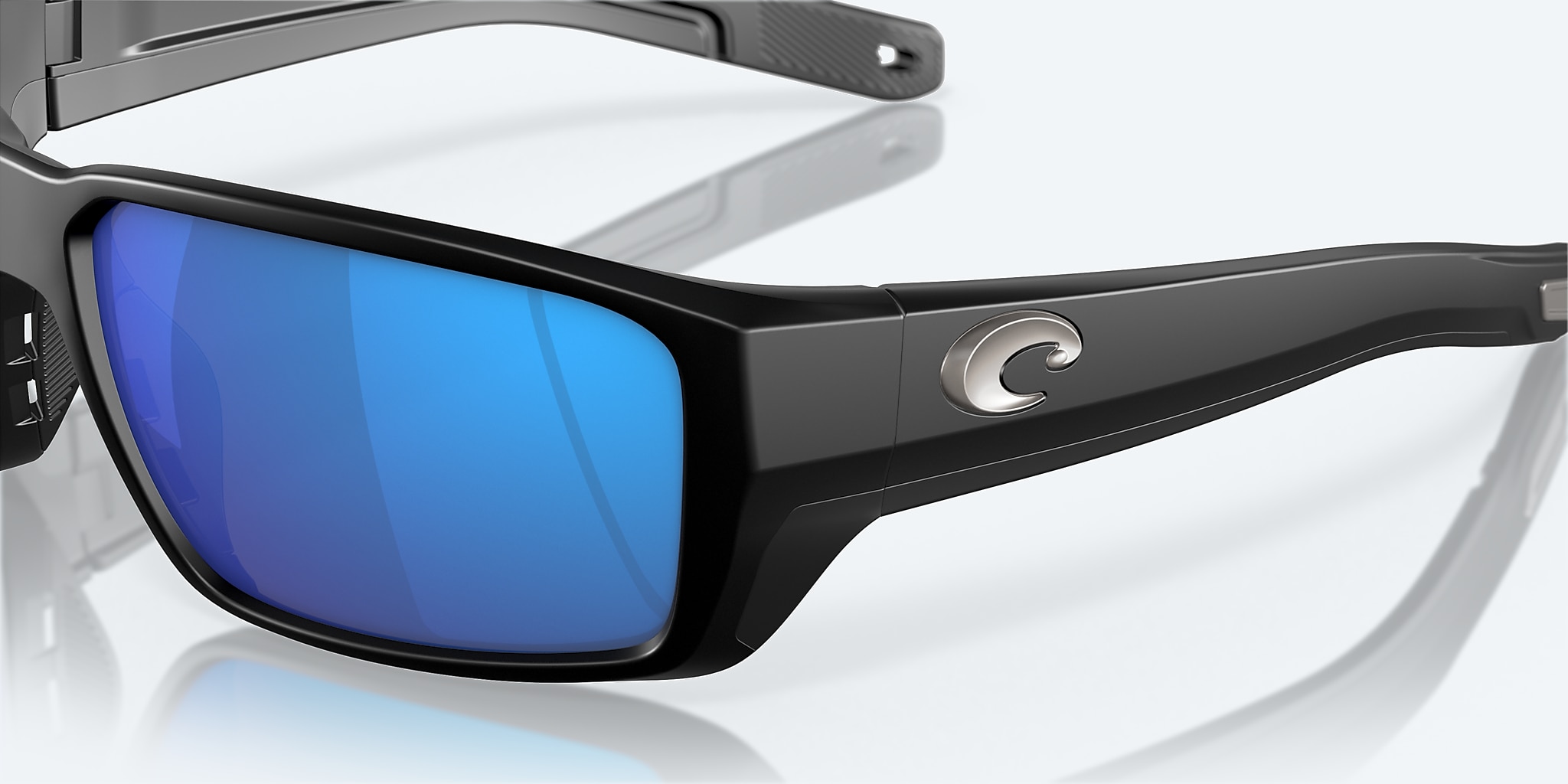 Lunettes de soleil Costa Fantail PRO L (60-15) avec Effet miroir Bleu verre et Noir mat monture Image 6 de 8 Lunettes de soleil Costa Fantail PRO L (60-15) avec Effet miroir Bleu verre et Noir mat monture Image 6 de 8