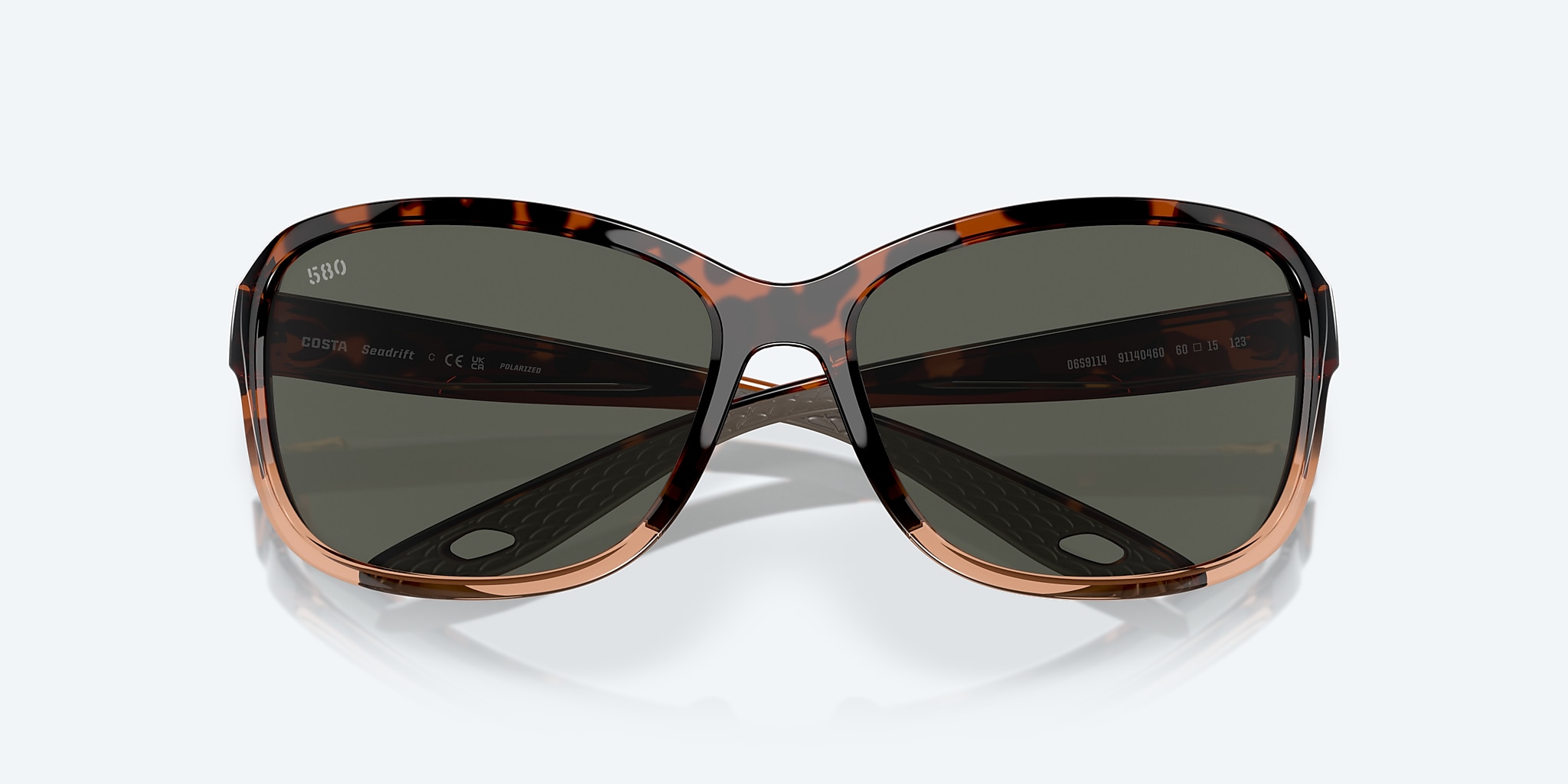 Sunglasses Costa Seadrift S (58-15) with Gray lens and Shiny Tortoise Fade frame Image 5 of 7 Sunglasses Costa Seadrift S (58-15) with Gray lens and Shiny Tortoise Fade frame Image 5 of 7