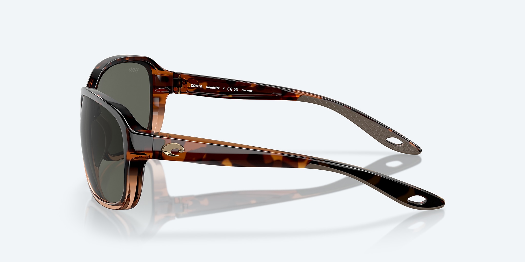 Sunglasses Costa Seadrift S (58-15) with Gray lens and Shiny Tortoise Fade frame Image 3 of 7 Sunglasses Costa Seadrift S (58-15) with Gray lens and Shiny Tortoise Fade frame Image 3 of 7
