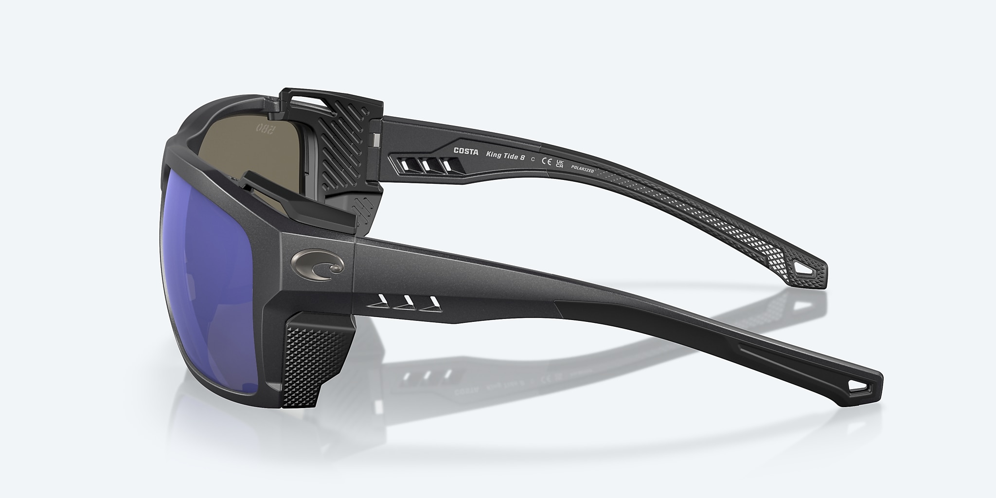 Sunglasses Costa King Tide 8 L (60-18) with Blue Mirror lens and Black Pearl frame Image 4 of 8 Sunglasses Costa King Tide 8 L (60-18) with Blue Mirror lens and Black Pearl frame Image 4 of 8