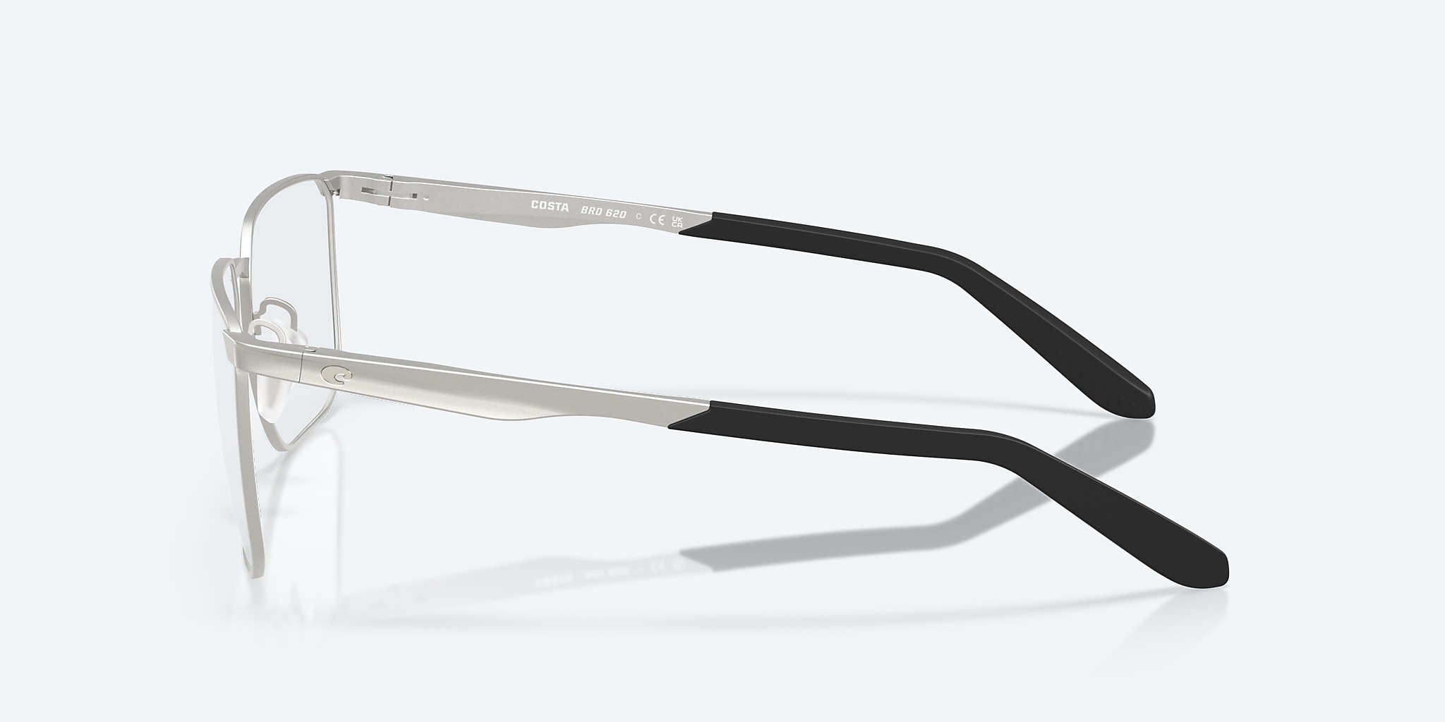 Eyeglasses Costa Bimini Road 620 L (57-16) with DEMO LENS lens and Satin Silver frame Image 3 of 7 Eyeglasses Costa Bimini Road 620 L (57-16) with DEMO LENS lens and Satin Silver frame Image 3 of 7
