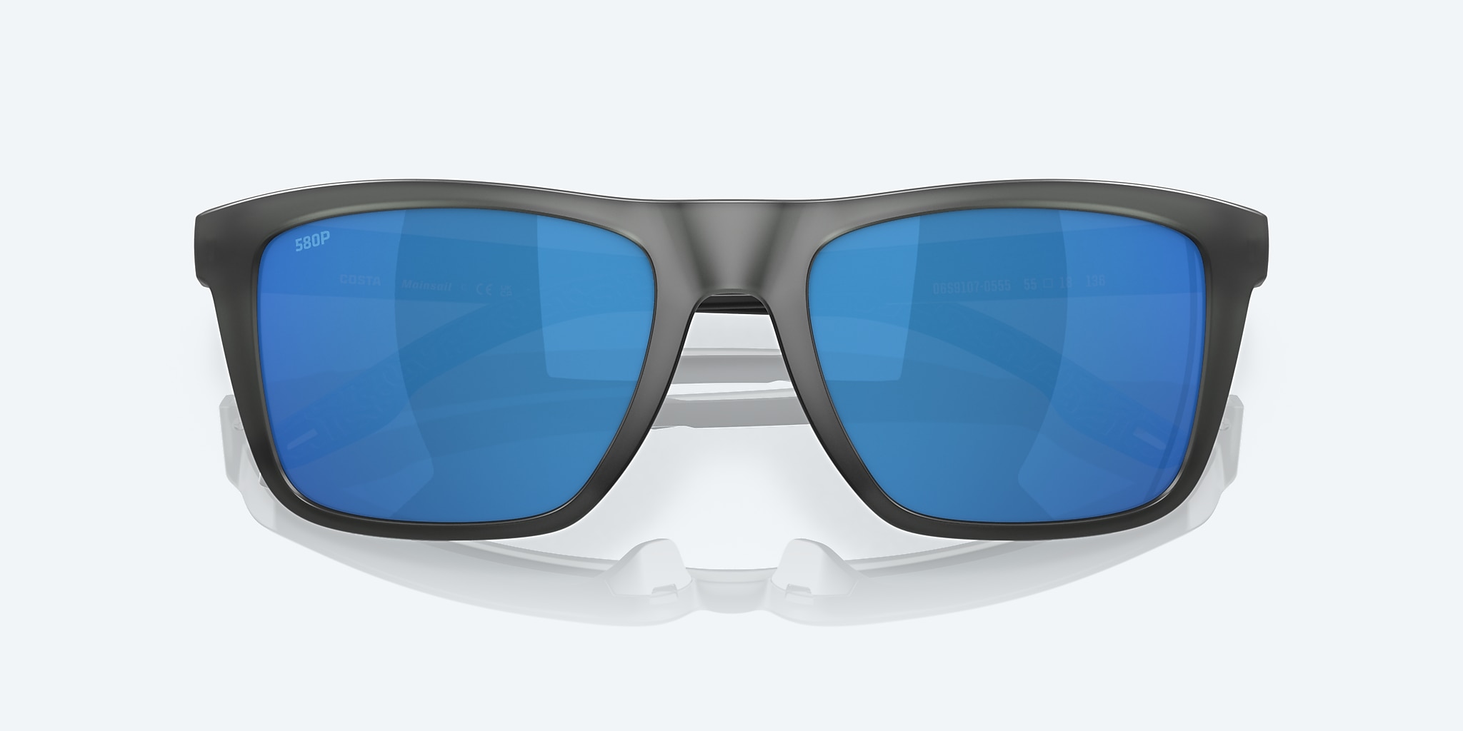 Sunglasses Costa Mainsail L (55-18) with Blue Mirror lens and Gray Crystal frame Image 5 of 7 Sunglasses Costa Mainsail L (55-18) with Blue Mirror lens and Gray Crystal frame Image 5 of 7