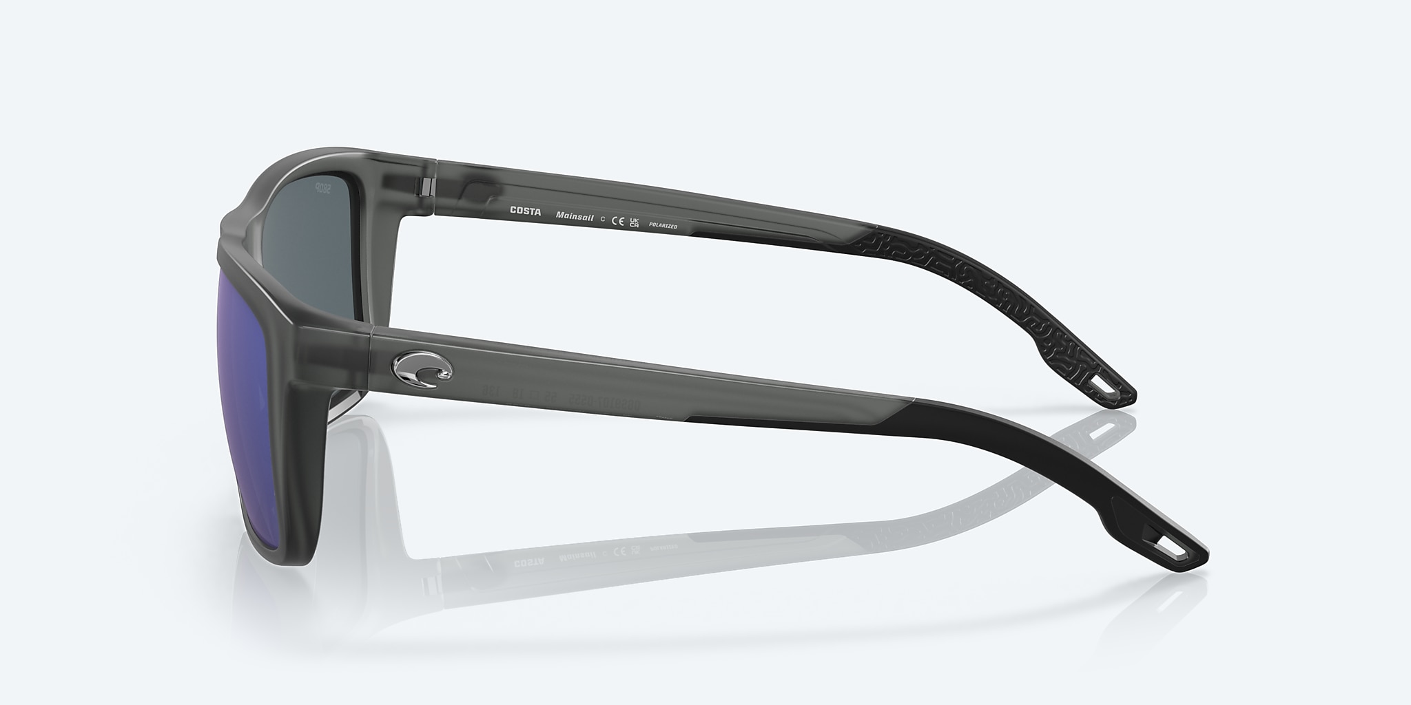 Sunglasses Costa Mainsail L (55-18) with Blue Mirror lens and Gray Crystal frame Image 3 of 7 Sunglasses Costa Mainsail L (55-18) with Blue Mirror lens and Gray Crystal frame Image 3 of 7